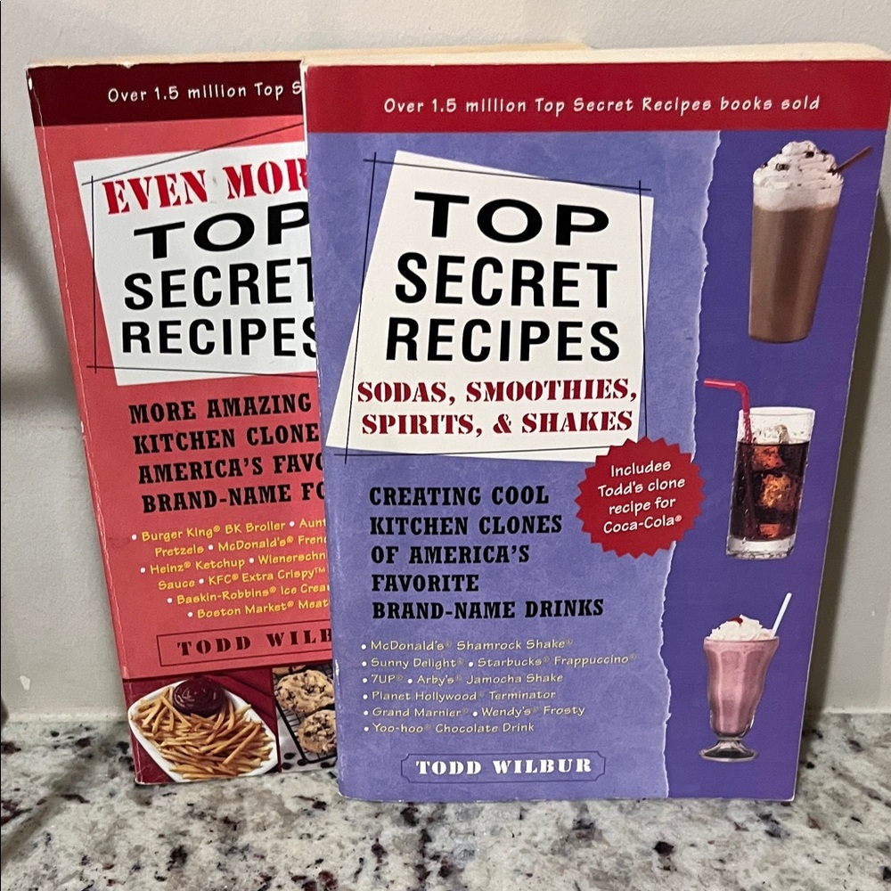 Top Secret Recipes Book Set - Red and Purple Covers